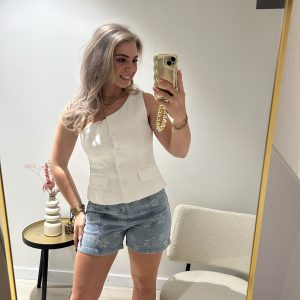 One Shoulder Gilet
