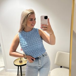 Loua Top Blauw