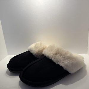 Fluffy sloffen - Zwart