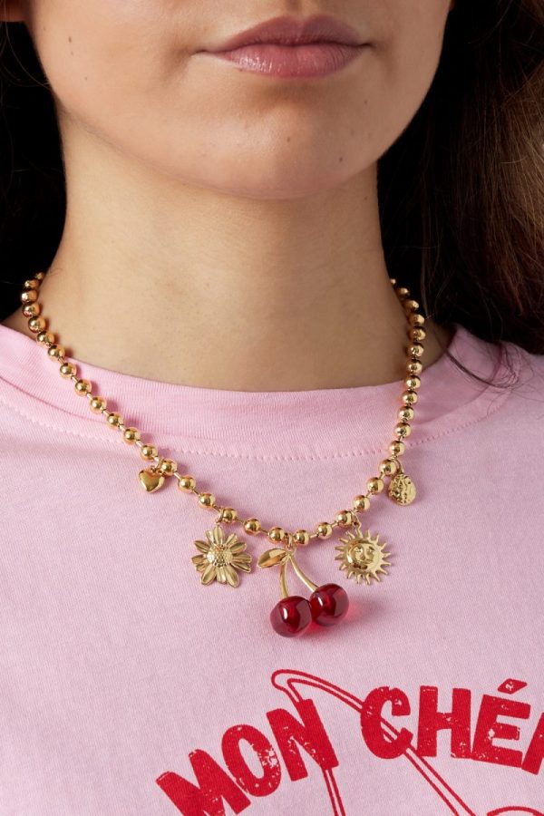 Cherry Crush Ketting - Goud