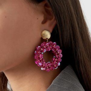 Sequin Spark Oorbellen - Roze