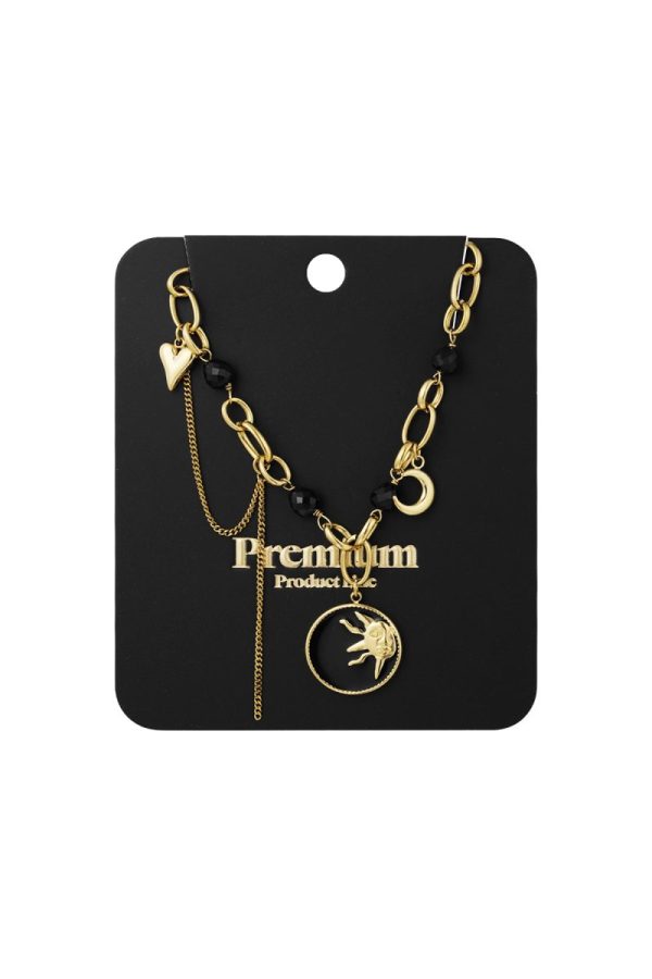Solar Nights Ketting - Zwart/Goud - Afbeelding 2