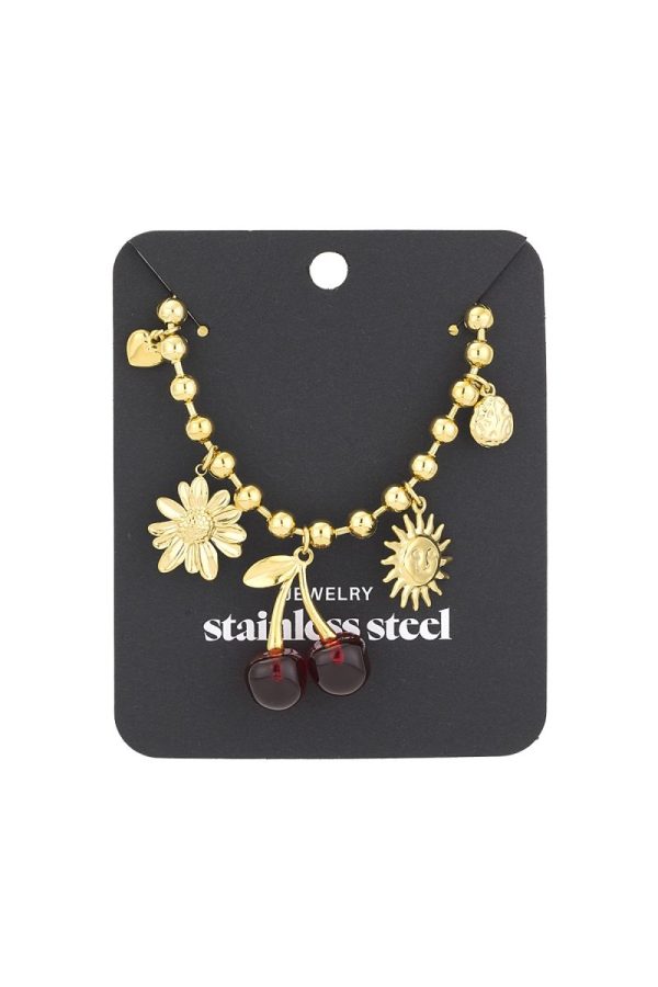 Cherry Crush Ketting - Goud - Afbeelding 3