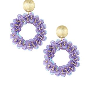 Sequin Spark Oorbellen - Lila