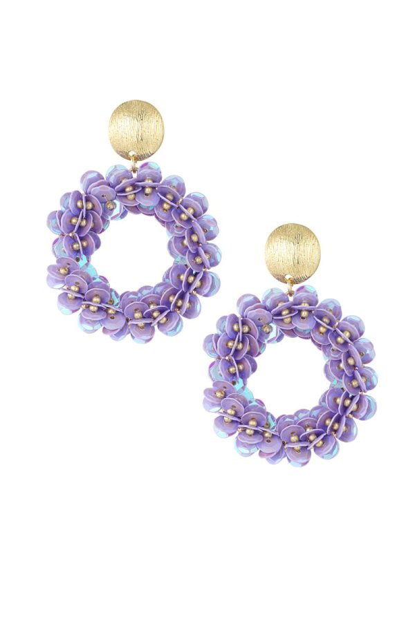 Sequin Spark Oorbellen - Lila