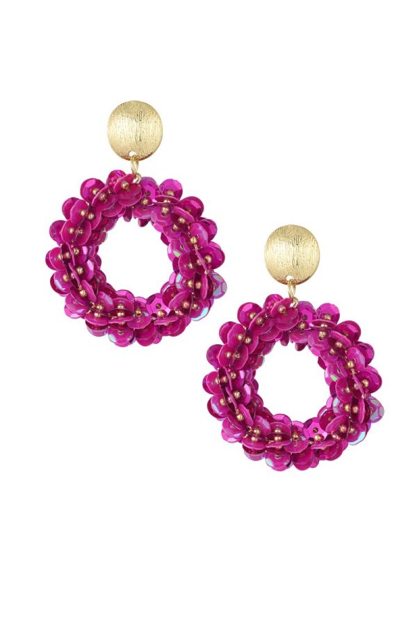 Sequin Spark Oorbellen - Roze - Afbeelding 2