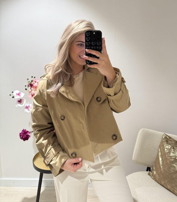Trenchcoat short - Camel - Afbeelding 2