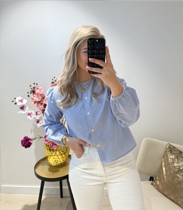 Minte Strass Blouse