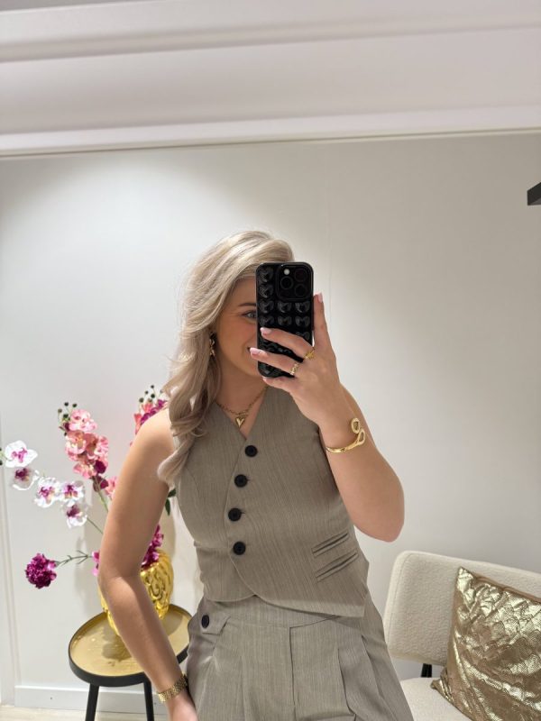 Layan Gilet - Taupe - Afbeelding 4