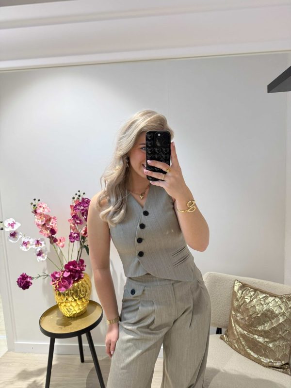 Layan Gilet - Taupe