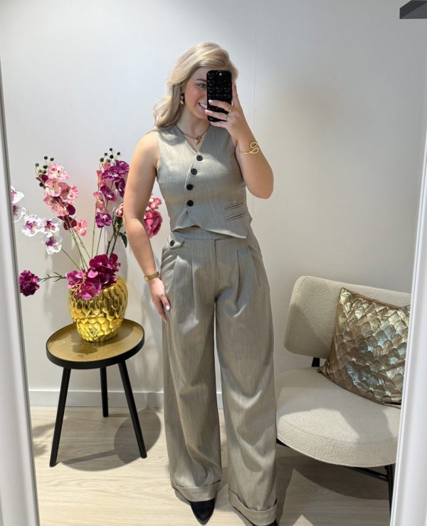 Layan Pantalon - Taupe - Afbeelding 2