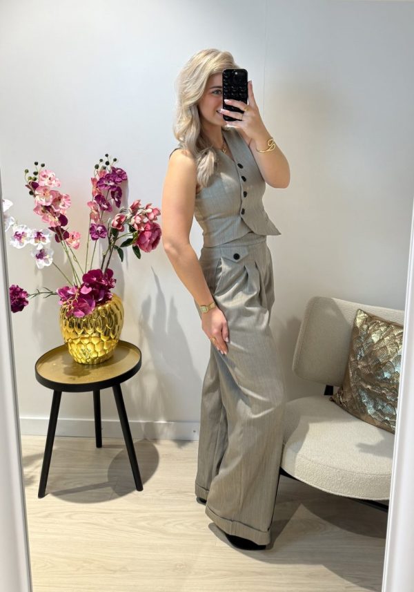 Layan Pantalon - Taupe - Afbeelding 3