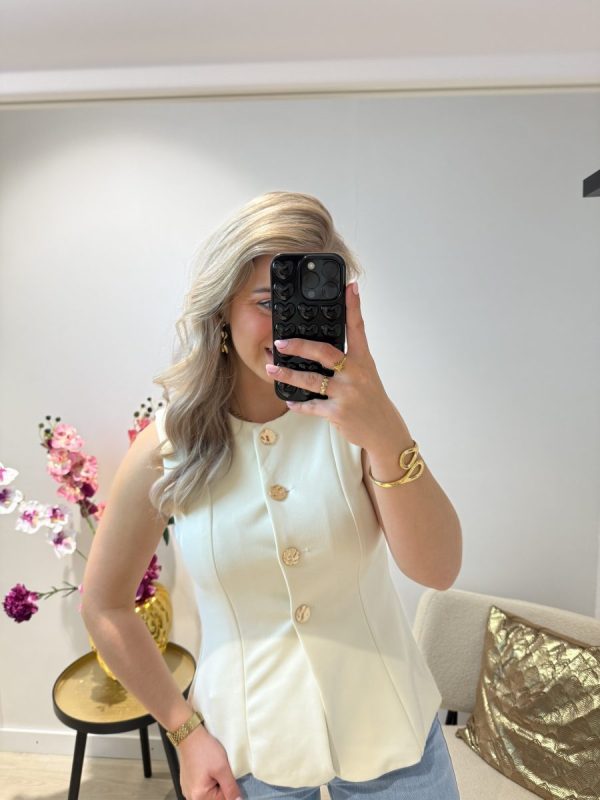 Chloë Top Crème - Afbeelding 2