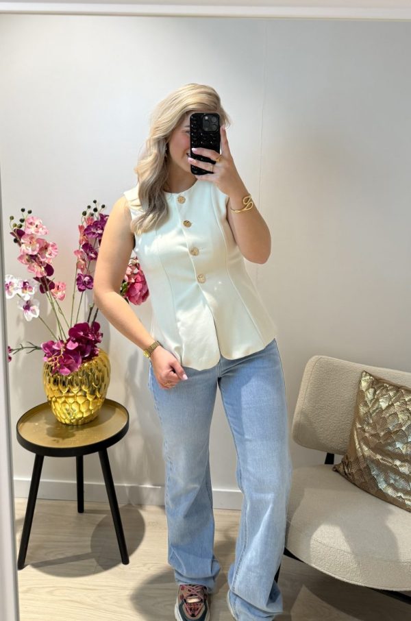 Chloë Top Crème - Afbeelding 3