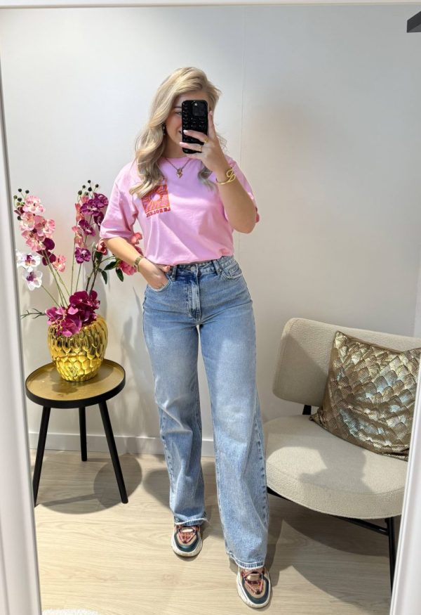 Celina Wide Leg Jeans - Queen Hearts