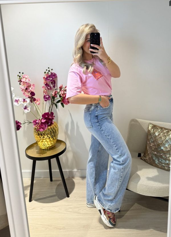 Celina Wide Leg Jeans - Queen Hearts - Afbeelding 2