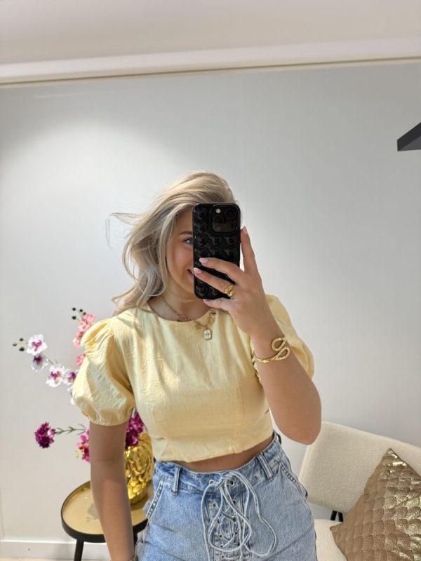 Romy Flower Top - Geel