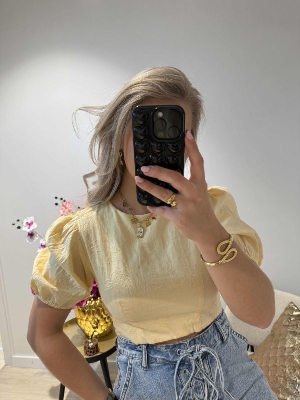 Romy Flower Top - Geel - Afbeelding 3