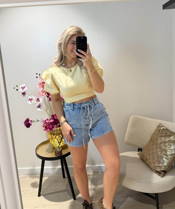 Romy Flower Top - Geel - Afbeelding 2