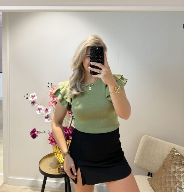 Evi Top - Kaki - Afbeelding 3