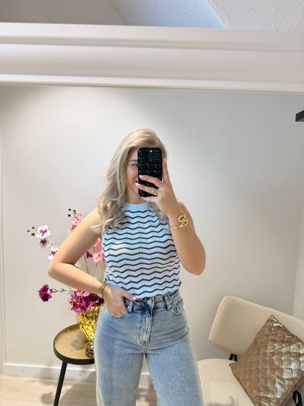 Roza Top - Blauw - Afbeelding 3