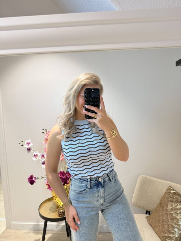 Roza Top - Blauw
