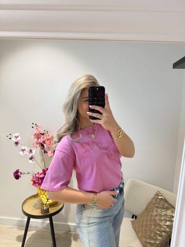 Believe T-shirt - Roze