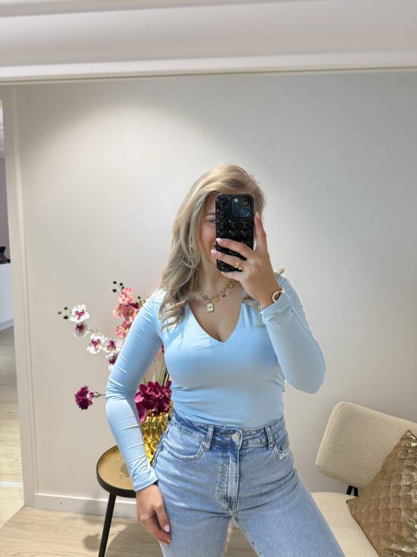 V-hals Body - Blauw