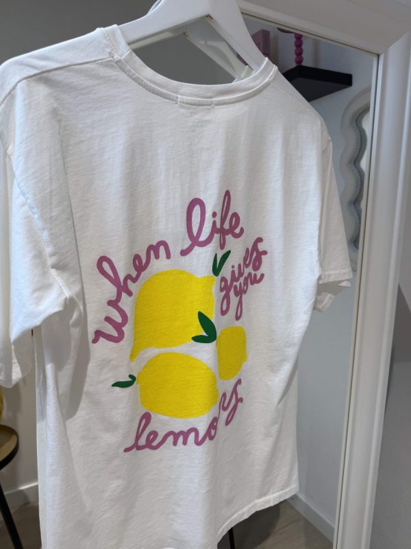 Lemons T-shirt - Wit - Afbeelding 4