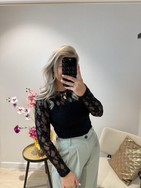 Linde Lace Top - Zwart