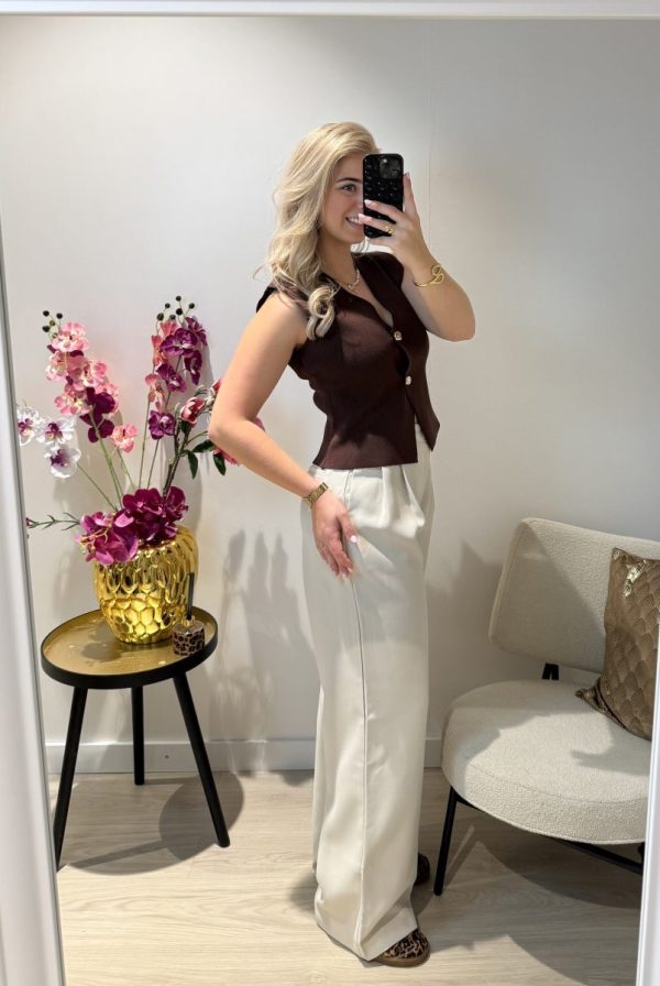 Sarah Top - Bruin - Afbeelding 3
