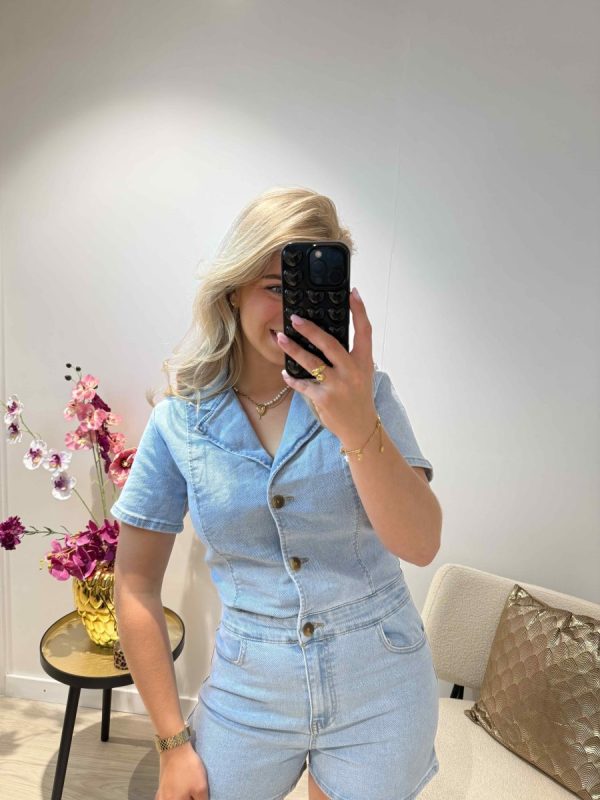 Amber Denim Playsuit - Redial - Afbeelding 3