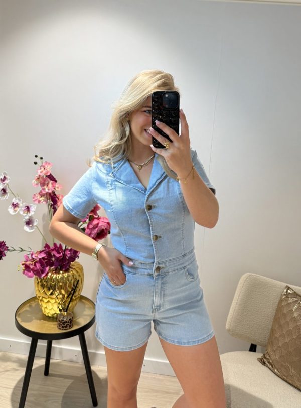 Amber Denim Playsuit - Redial