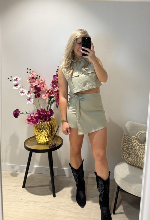 Bea Skort - Kaki - Afbeelding 3
