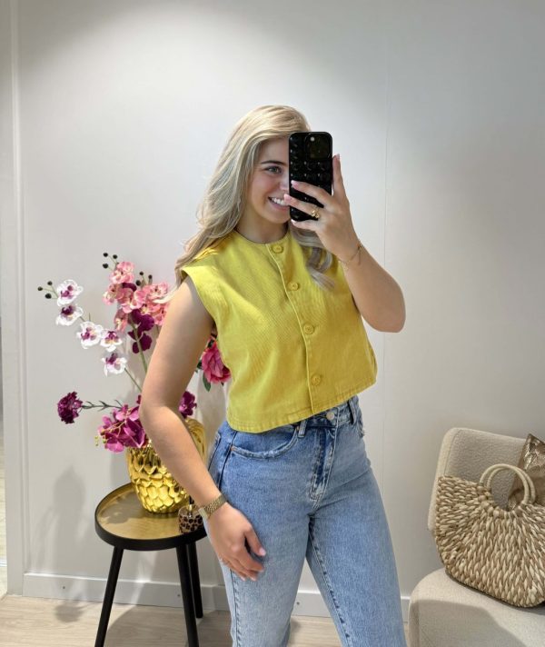Feya Gilet - Geel