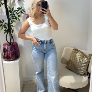 Elva Flair Jeans - Queen Hearts