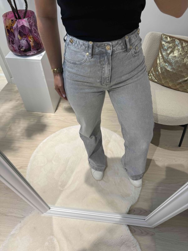 Mila Wide Leg Jeans - Grijs - Queen Hearts - Afbeelding 5