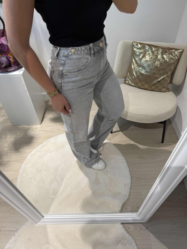 Mila Wide Leg Jeans - Grijs - Queen Hearts - Afbeelding 6