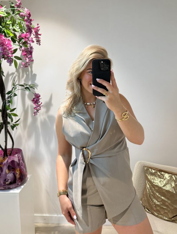 Noor Gilet - Taupe