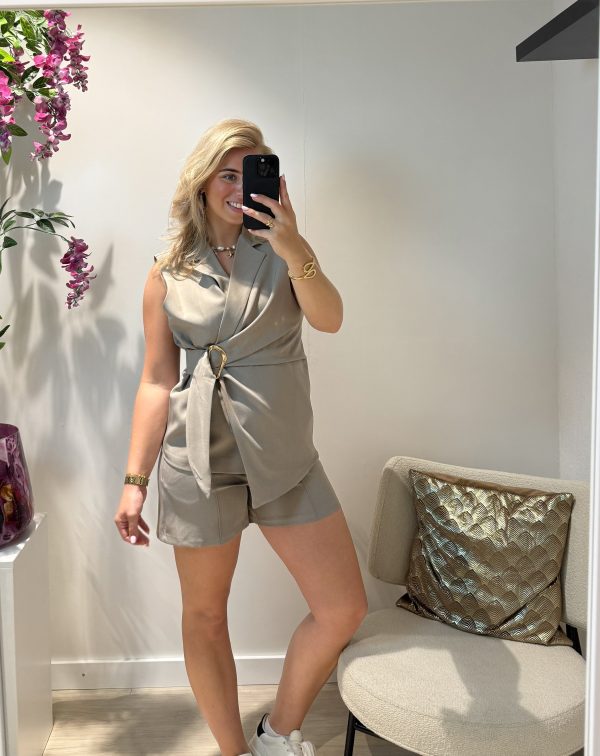 Noor Gilet - Taupe - Afbeelding 2
