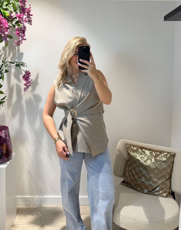 Noor Gilet - Taupe - Afbeelding 4