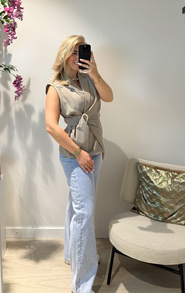 Noor Gilet - Taupe - Afbeelding 6