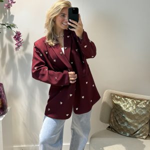 Heart Blazer - Bordeaux