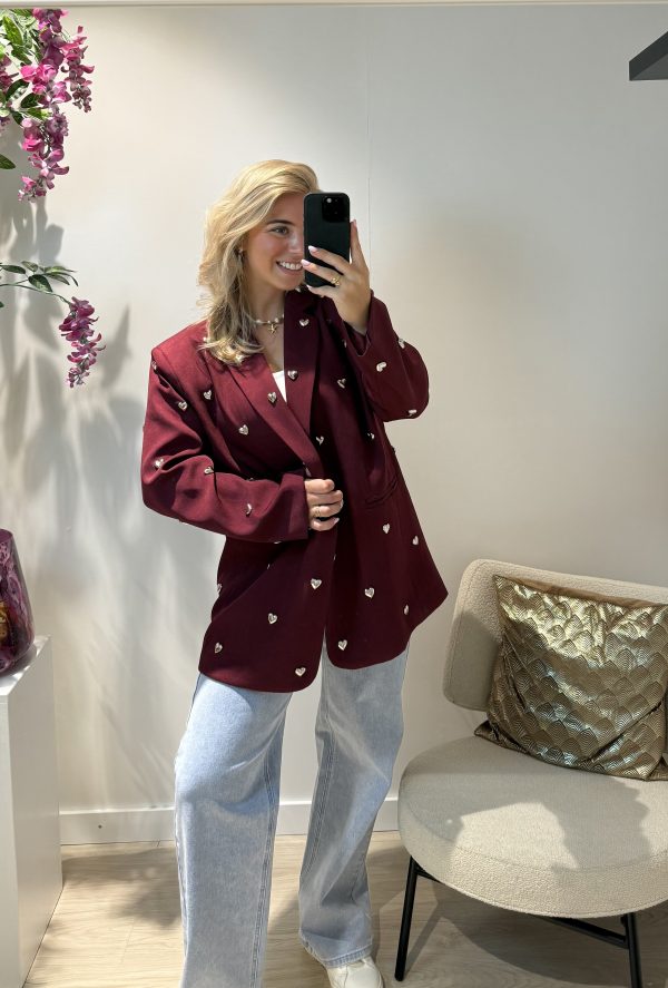 Heart Blazer - Bordeaux