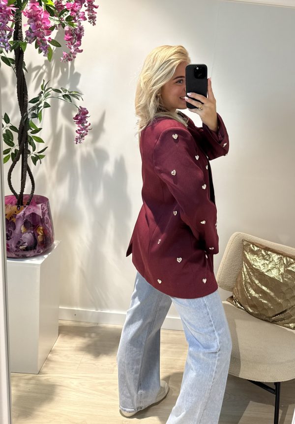 Heart Blazer - Bordeaux - Afbeelding 4