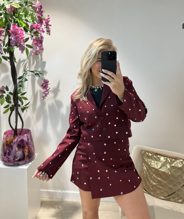 Lizzy Stud Skort - Bordeaux - Afbeelding 6